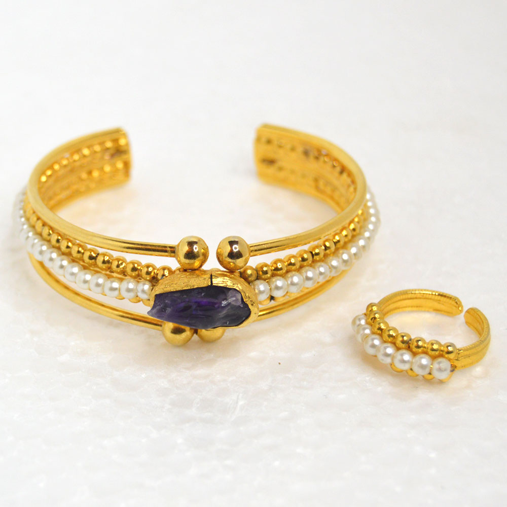 New Gold Bracelet And Ring Set Designs