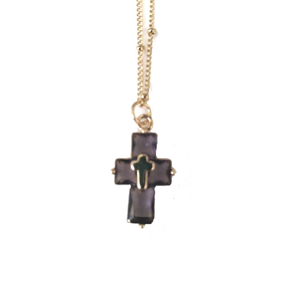 Swarovski Kolye top Mini Cross Choker Gold